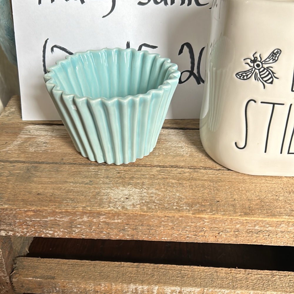 Rae dunn blue cupcake